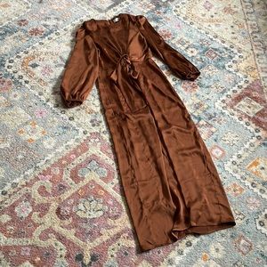 Beautiful Copper Satin Dress